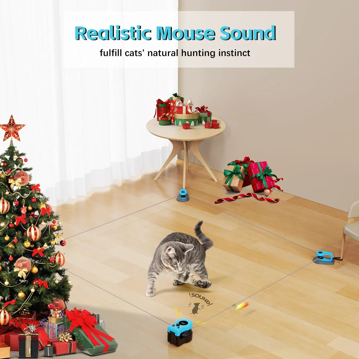 Interactive Cat Toy Wheel for Indoor Cats – Adjustable Speed Cat Treadmill