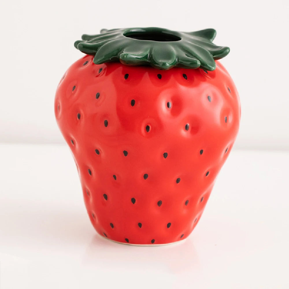 Strawberry ceramic vase/ flowerpot - home decoration and ornaments