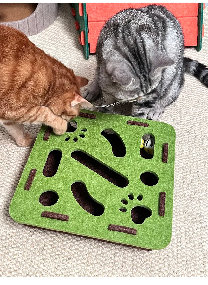Pet Cat Puzzle Maze Holes Toys